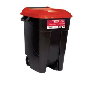 Affaldsbeholder 100 Liter i sort m, Rdt Lg