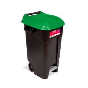 Affaldsbeholder 120 Liter i sort m, Grnt Lg og fodpedal