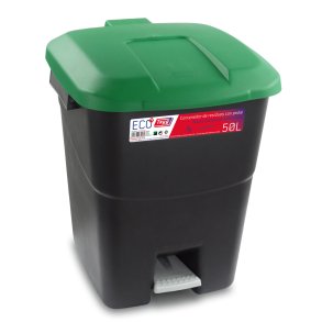 Affaldsbeholder 50 Liter i sort m, Grnt Lg og fodpedal