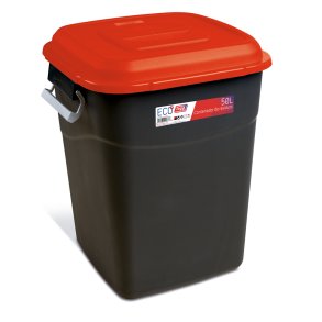 Affaldsbeholder 50 Liter i sort m, Rdt Lg