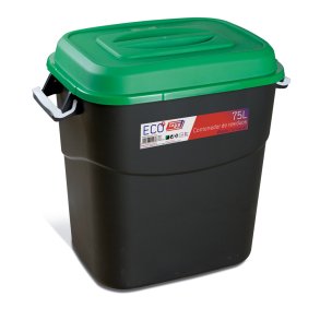 Affaldsbeholder 75 Liter i sort m, Grnt Lg