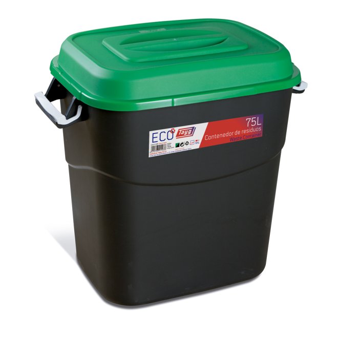 Affaldsbeholder 75 Liter i sort m, Grnt Lg