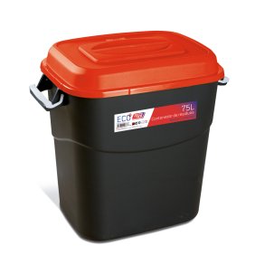 Affaldsbeholder 75 Liter i sort m, Rdt Lg