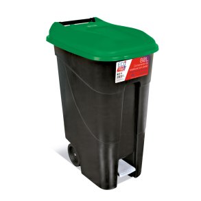 Affaldsbeholder 80 Liter i sort m, Grnt Lg og fodpedal