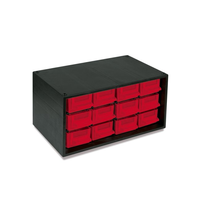Ldmodul med 12 plastldor og indelningar