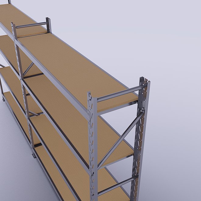 Lagerregal 2 Felder mit 4 B�den
