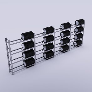 D&auml;ckst&auml;ll 4 fack med 4 lastlager (144 d&auml;ck)