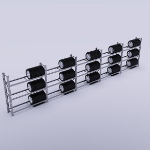 D&auml;ckst&auml;ll 5 fack med 3 lastlager (135 d&auml;ck)