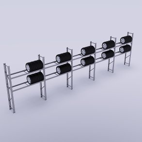 D&auml;ckst&auml;ll 5 fack med 2 b&auml;rlag (90 d&auml;ck)