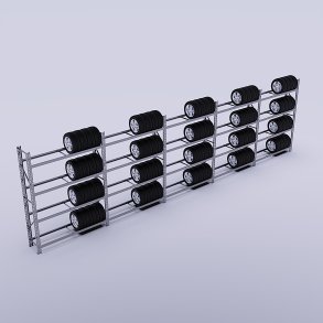 D&auml;ckst&auml;ll 5 fack med 4 lastlager (180 d&auml;ck)