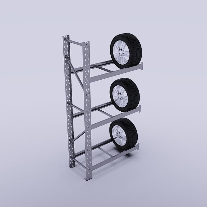Reifenregal Anbaufeld mit 3 Fachb�den (12 Reifen)