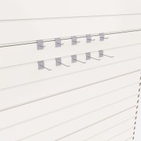Sortiment med 10 enkla butikskrokar till rillpanel