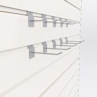 Sortiment med 10 enkla butikskrokar till rillpanel