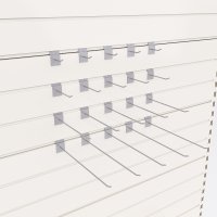 Sortiment med 20 enkla butikskrokar till rillpanel