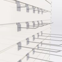 Sortiment med 20 enkla butikskrokar till rillpanel