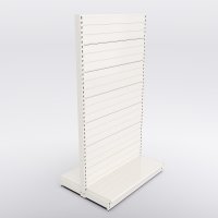 Butiksreol 1 fag dobbeltsidet med rillepanel