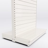 Butiksreol 1 fag dobbeltsidet med rillepanel