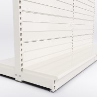 Butiksreol 2 fag dobbeltsidet med rillepanel