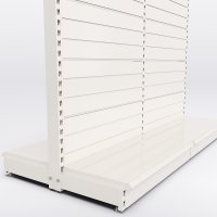 Butiksreol 2 fag dobbeltsidet med rillepanel