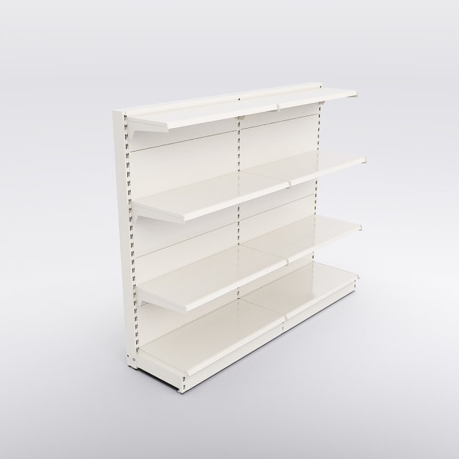 Einzelseitig Ladenregal mit Metallb�den