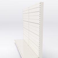 Butiksreol 2 fag enkeltsidet med rillepanel