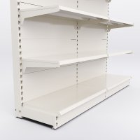 Butiksreol 2 fag enkeltsidet med 5 metalhylder