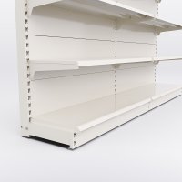 Butiksreol 2 fag enkeltsidet med 5 metalhylder
