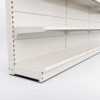 Butiksreol 3 fag enkeltsidet med 3 metalhylder
