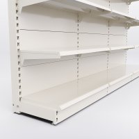 Butiksreol 3 fag enkeltsidet med 5 metalhylder