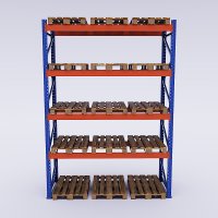 Palettenregal 1 Feld mit 4 Trageebenen