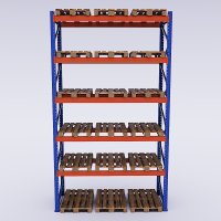 Palettenregal 1 Feld mit 5 Trageebenen