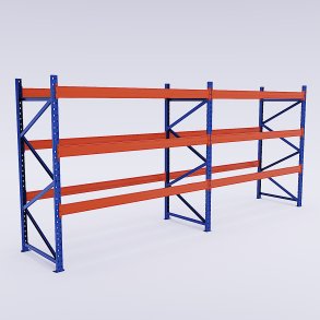 Palettenregal 2 Felder mit 3 Trageebenen
