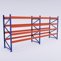 Palettenregal 2 Felder mit 4 Trageebenen