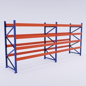 Palettenregal 2 Felder mit 4 Trageebenen