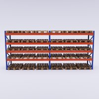 Palettenregal 2 Felder mit 4 Trageebenen