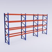 Palettenregal 3 Felder mit 4 Trageebenen