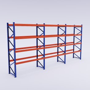 Palettenregal 3 Felder mit 4 Trageebenen