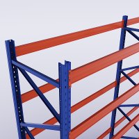 Palettenregal 4 Felder mit 5 Trageebenen