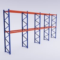 Palettenregal 4 Felder mit 2 Trageebenen