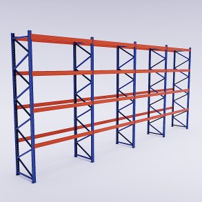 Palettenregal 4 Felder mit 4 Trageebenen