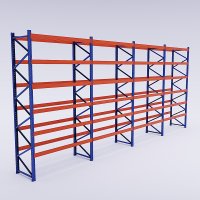 Palettenregal 4 Felder mit 6 Trageebenen