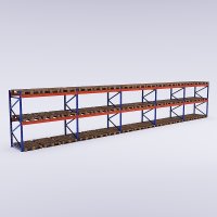 Palettenregal 5 Felder mit 2 Trageebenen