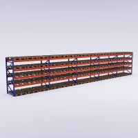 Palettenregal 5 Felder mit 4 Trageebenen