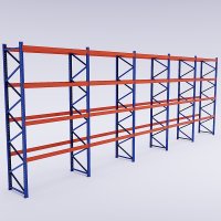Palettenregal 5 Felder mit 4 Trageebenen