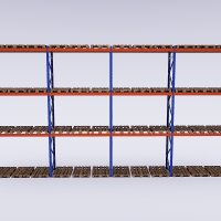 Pallst&auml;ll 4 fack med 3 b&auml;rniv�er