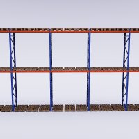 Pallst&auml;ll 5 fack med 2 b&auml;rlag