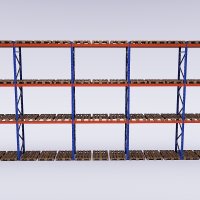Pallst&auml;ll 5 fack med 3 b&auml;rlag