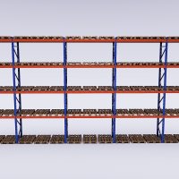 Pallst&auml;ll 5 fack med 4 b&auml;rlag