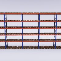 Pallst&auml;ll 5 fack med 5 b&auml;rlag