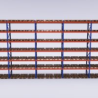 Pallst&auml;ll 5 fack med 6 b&auml;rlag